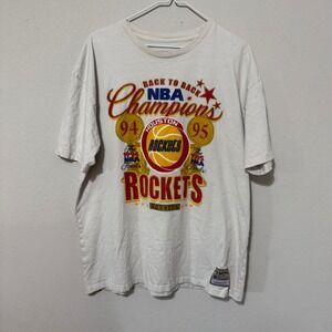 Mitchell & Ness Rockets Tee Shirt XL MSPR $42 Retro Inspired 94-95 Championship